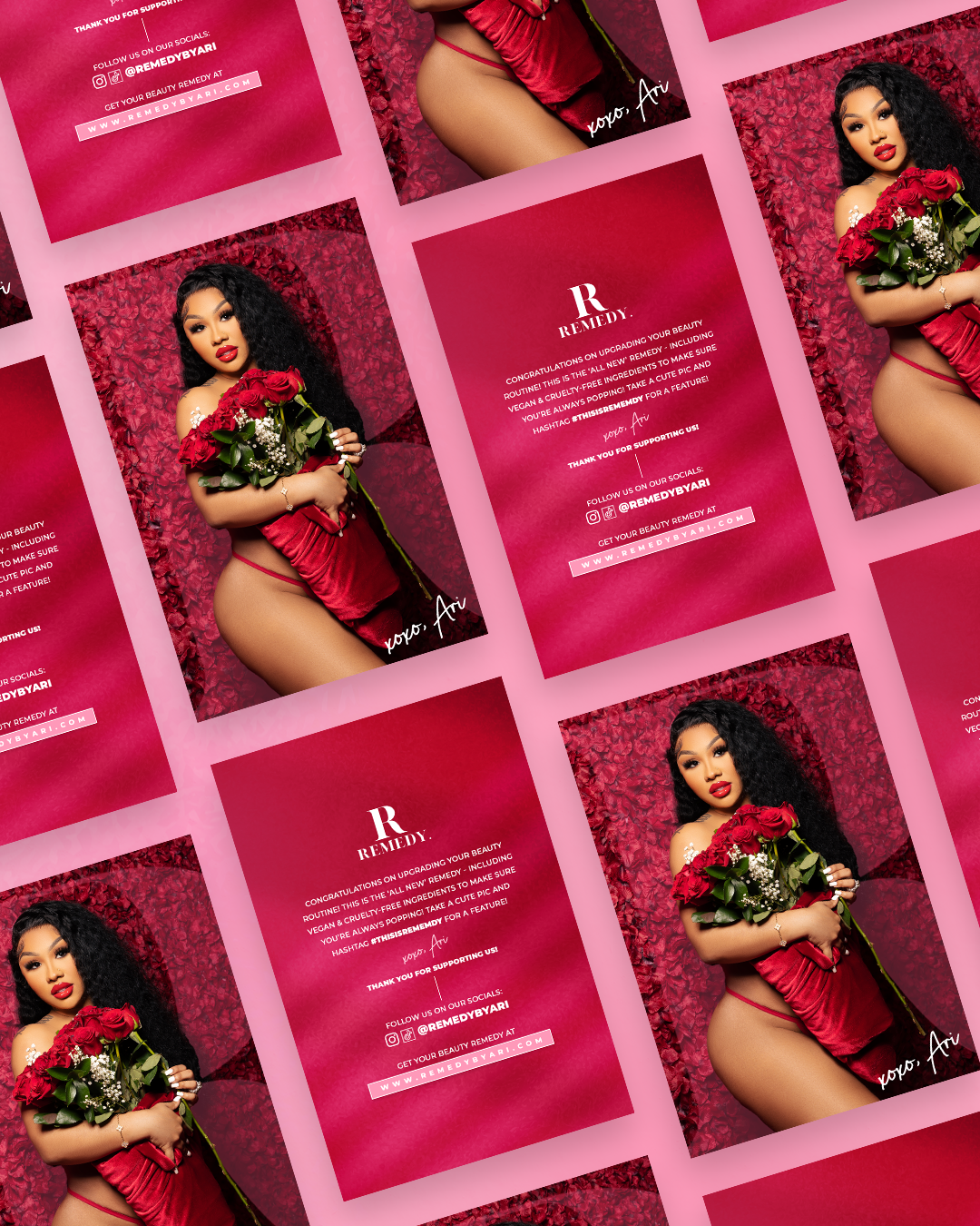 Print insert card design mockup