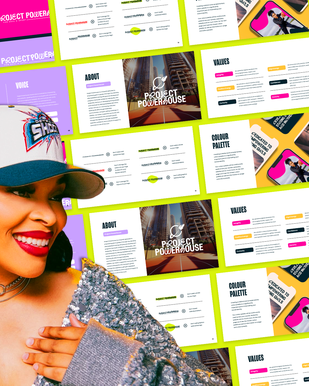 Brand guidelines presentation mockup