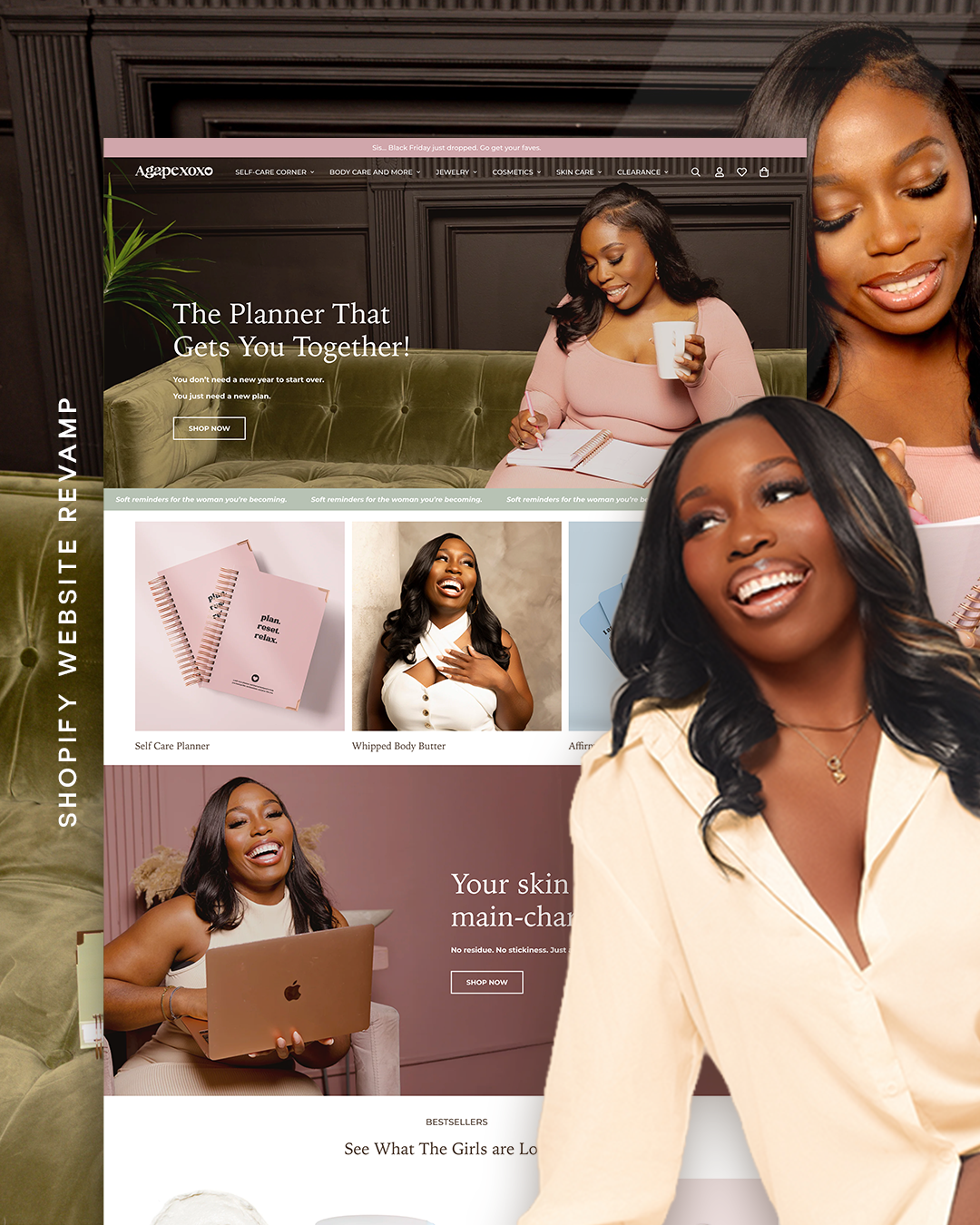 Shopify website revamp mockup