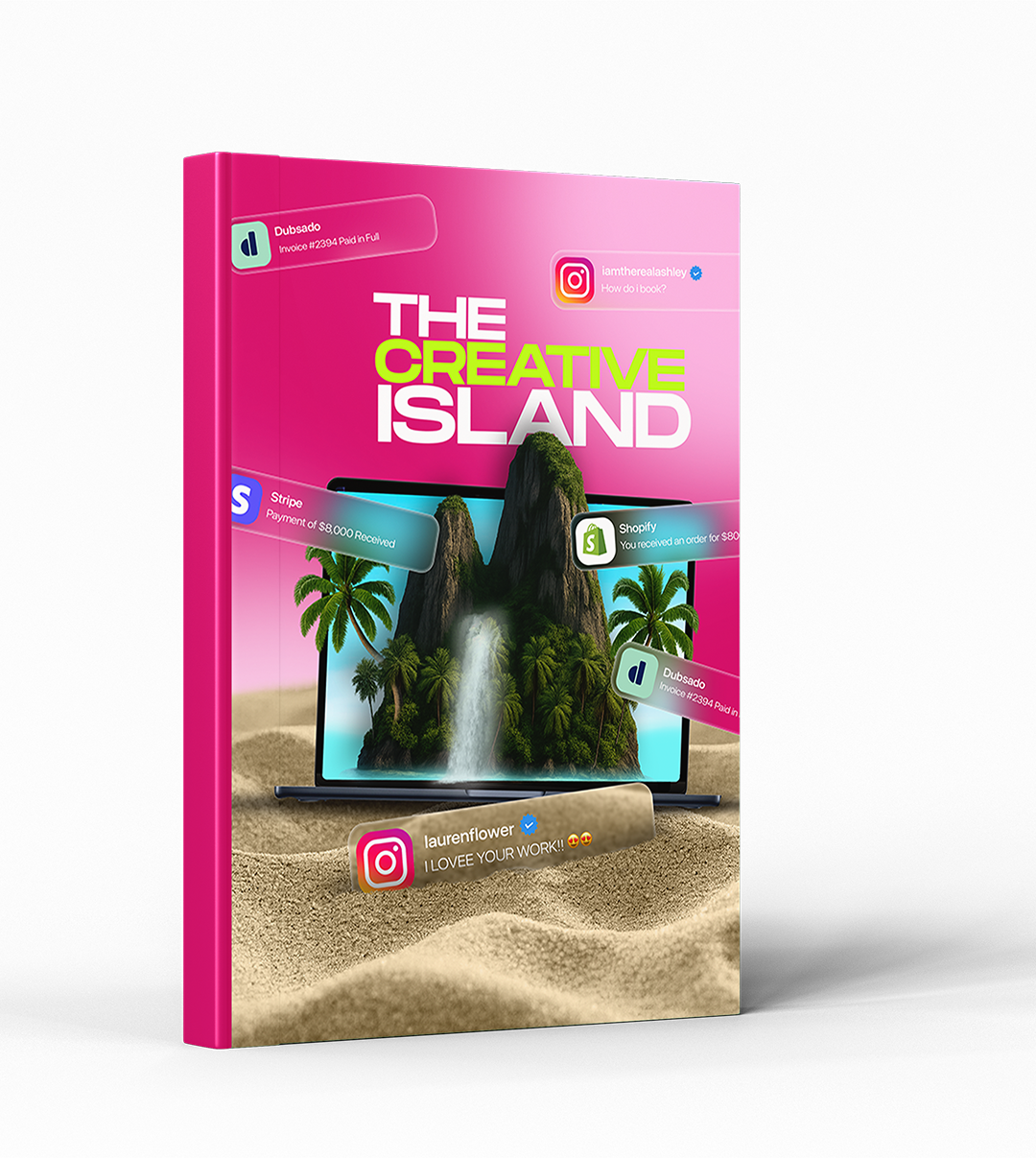 The Creative Island Playbook 3D mockup