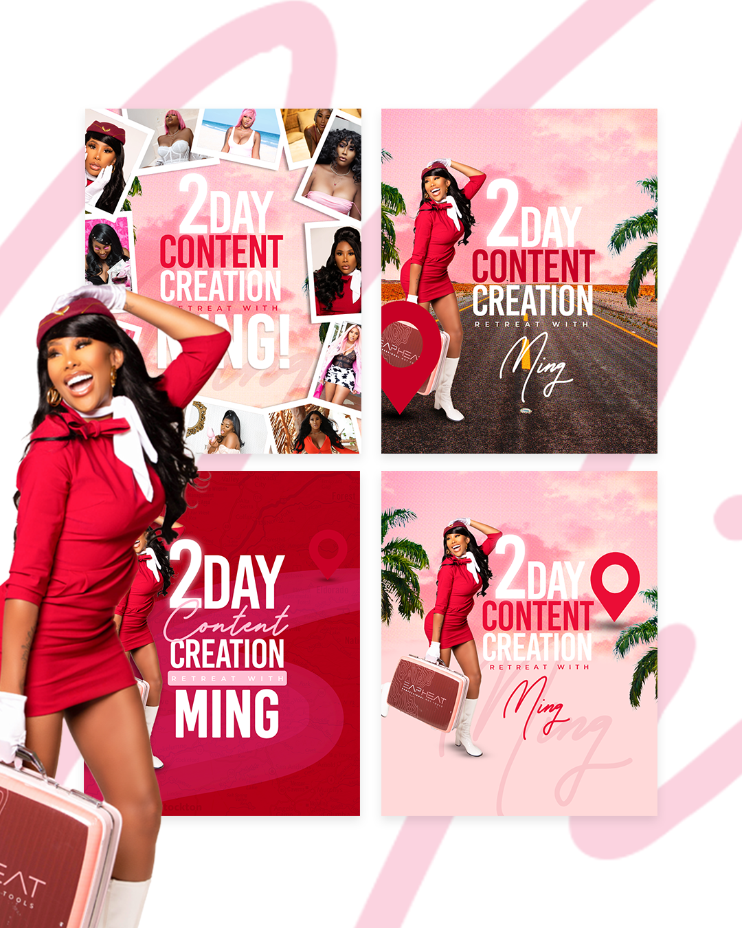 Content retreat campaign design mockup